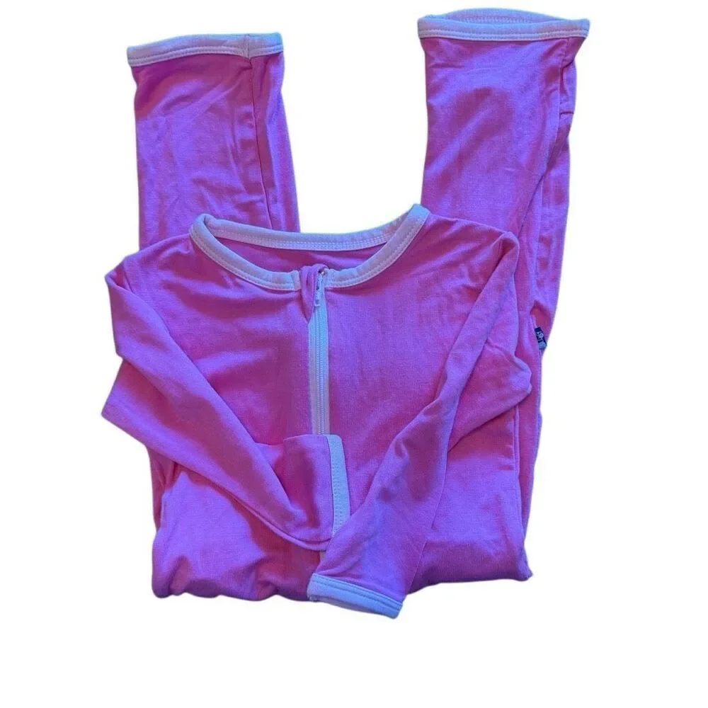 KicKee Pants Little Girls Basic Coverall with Zipper bamboo size 3-6 months